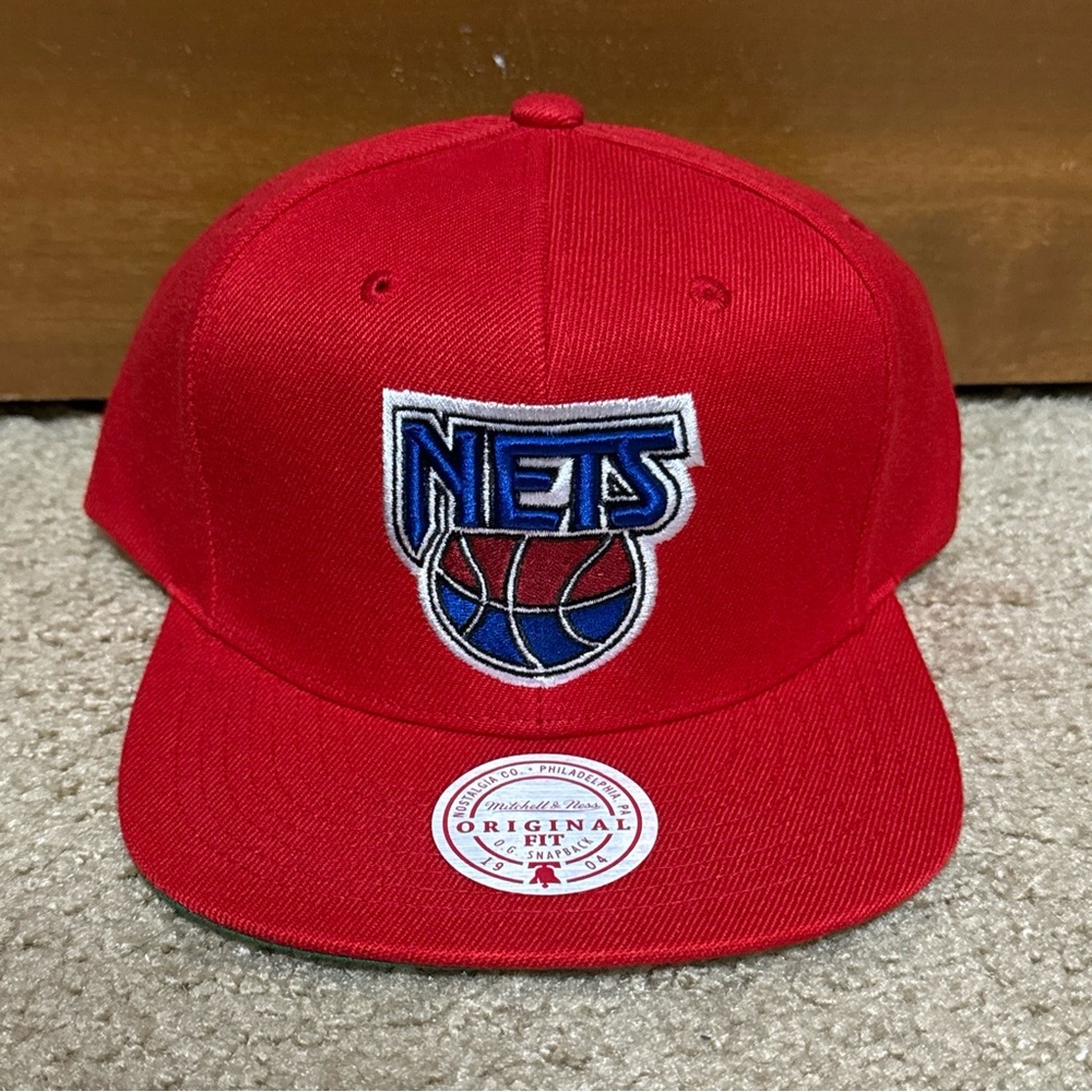 Mitchell & Ness Snapback New Jersey Nets Retro Throwback Logo Brooklyn Hat Cap